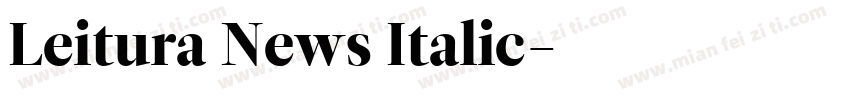 Leitura News Italic字体转换